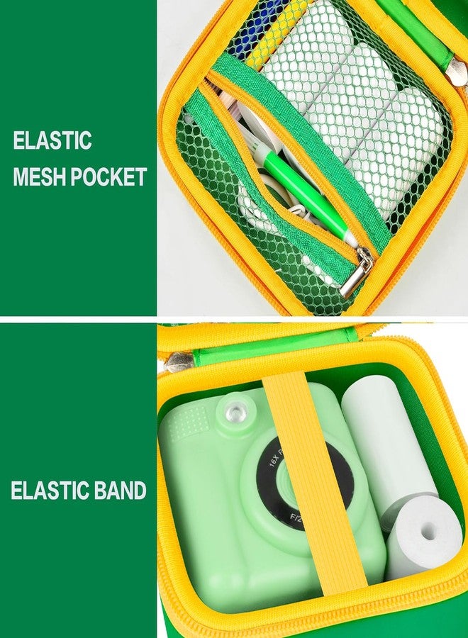 PAIYULE Kid Camera Case Compatible with Instant Camera for Kids Digital Video Cameras Storage Holder Bag for Girls Toddler Camera And Print Paper(Box Only), Grass Green, Fashion - Image 5