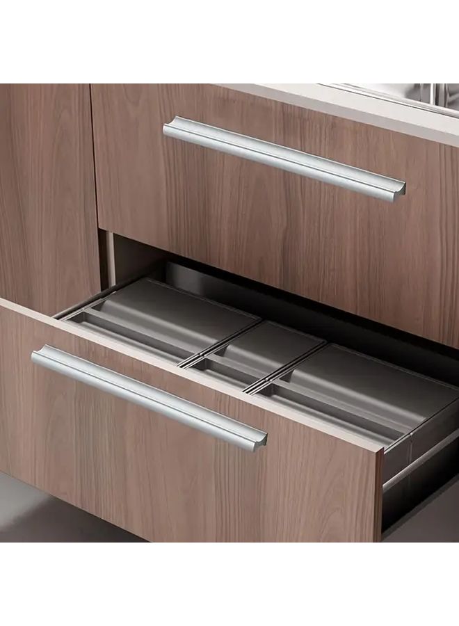 Matte Black Aluminum Cabinet Handle 8 Pcs With Screws Rustproof Drawer Pull - Image 4