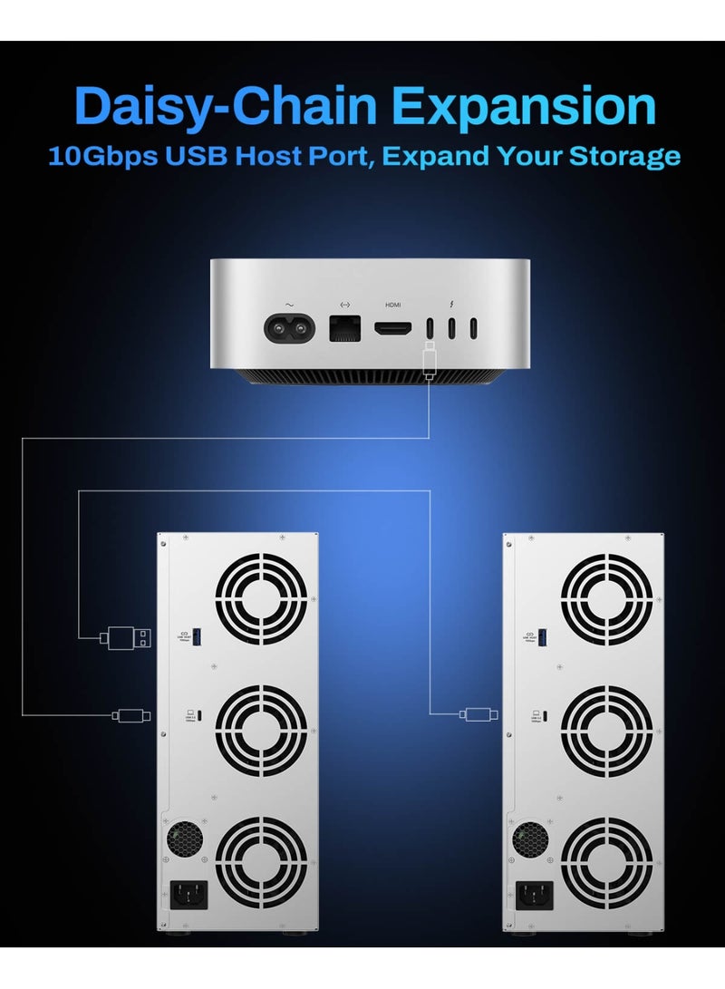 TERRAMASTER TERRAMASTER D9-320 Hard Drive Enclosure - 9Bay USB 3.2 Gen2 10Gbps Type-C External HDD Storage Independent Power Control for Each Bay Hot Swappable Plug and Play (Diskless) - Image 4