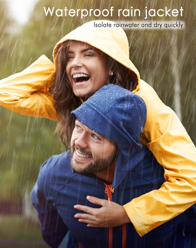 JTANIB Packable Rain Jacket Women Waterproof Lightweight Raincoat with Hood for Hiking Outdoor Travel - Image 5