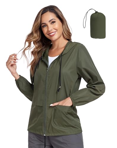 JTANIB Packable Rain Jacket Women Waterproof Lightweight Raincoat with Hood for Hiking Outdoor Travel - Image 1