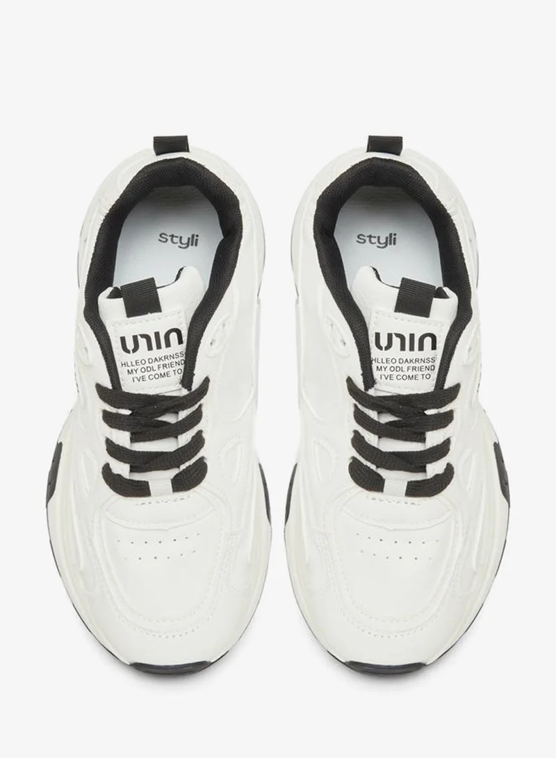 Styli Active Chunky Sole Lace Up Sneakers