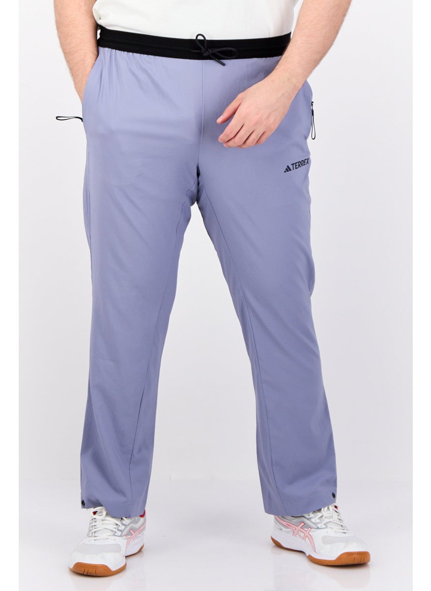 Adidas - Men Regular Fit Brand Logo Training Sweatpants, Sage Blue - Image 1
