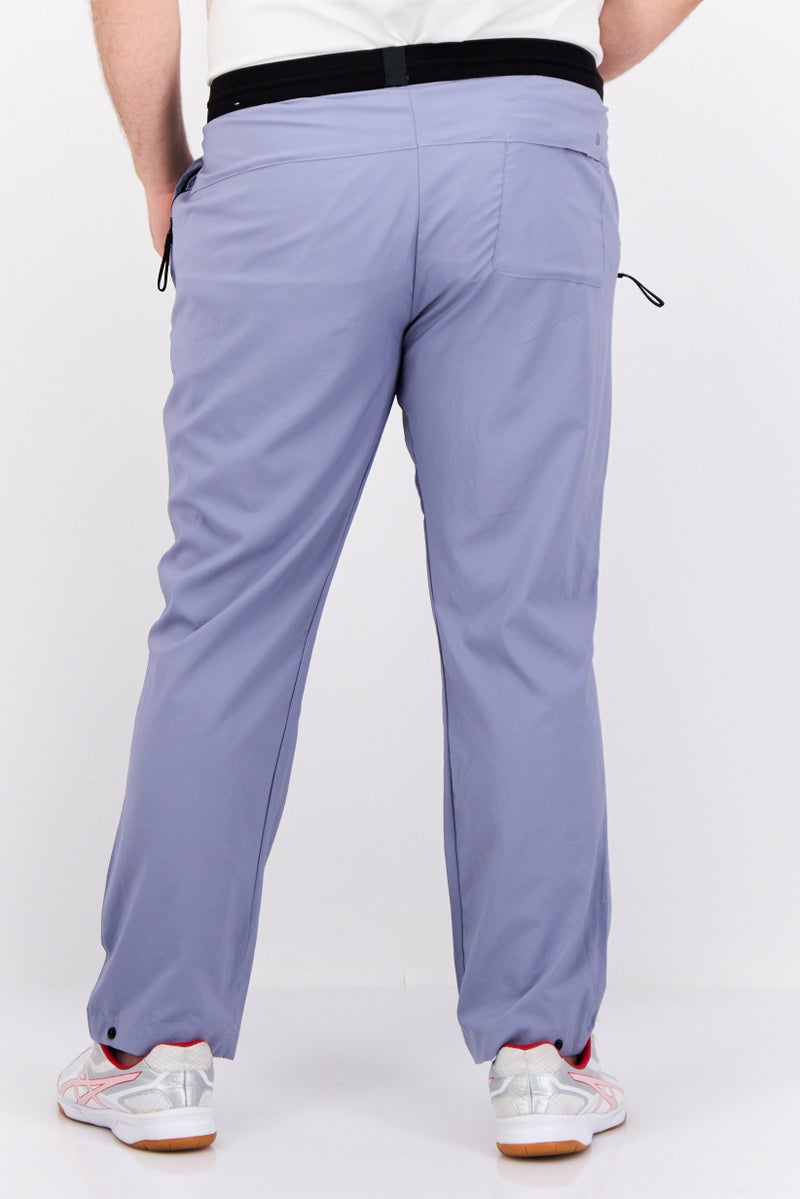 Adidas Men Regular Fit Brand Logo Training Sweatpants, Sage Blue  - Image 3