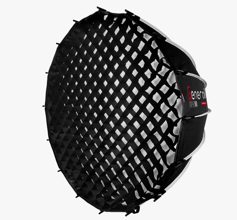 General GP4 90cm Quick Release Parabolic Softbox with Honeycomb Grid, Bowens Mount Deep Softbox for Studio Flash, Photography, Portrait, Product & Video Lighting - Image 1