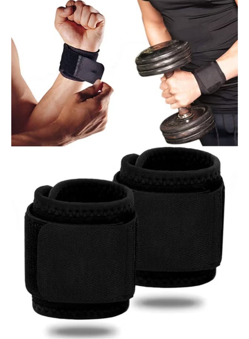 Bukela 2 Pack Wrist Brace Adjustable Wrist Support, Wrist Straps for Fitness Weightlifting, Tendonitis, Carpal Tunnel Arthritis, Highly Elastic Wrist Wraps for Relief Wrist Pain(Black) - Image 1