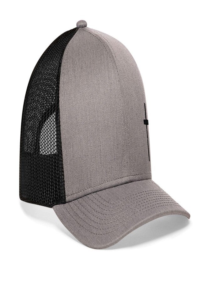 HAKA Outdoor Trucker Hat Embroidered Baseball Hat for Men & Women, Mesh Snapback Golf Hat, Gray & Black, One size - Image 2