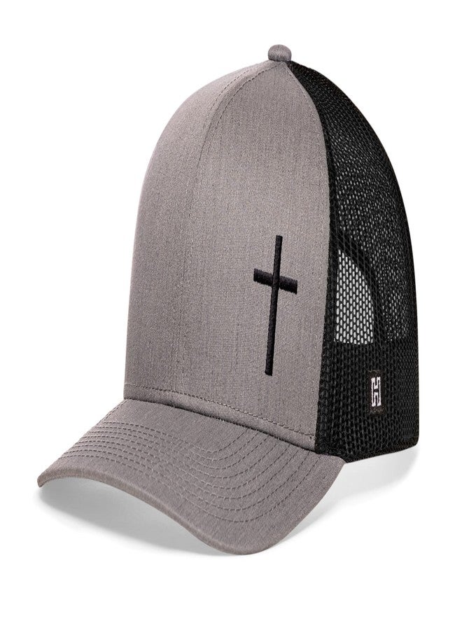 HAKA Outdoor Trucker Hat Embroidered Baseball Hat for Men & Women, Mesh Snapback Golf Hat, Gray & Black, One size - Image 1