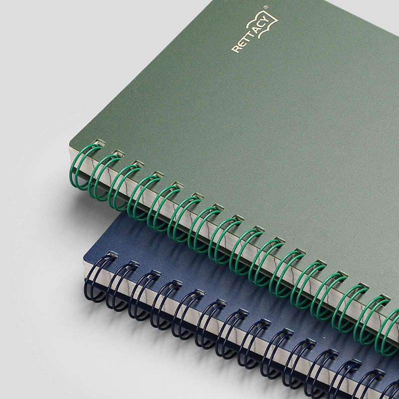 RETTACY Pocket Journal Notebook, 160 Lined Pages, A6 Mini Small Size (4.5" Ã— 5.7"), for Work, Journaling, Writing, 100 GSM Thick Paper, Spiral-bound, Flexible Plastic Cover (Dark Green) - Image 4