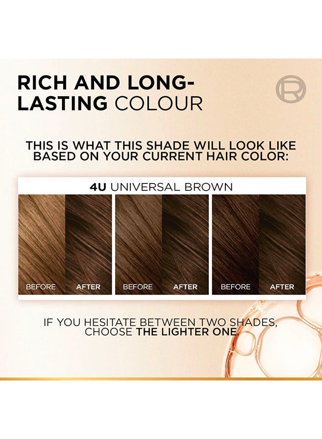 L'OREAL PARIS لون شعر لوريال باريس إكسلنس كريمة نودز العالمية 5U بني فاتح - Image 5