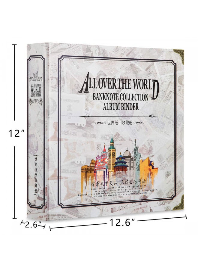 MUDOR 120 Pockets Banknote World Currency Collecting Album, Classic Binder Paper Money Collection Storage Book Album Supplies Holder for Bill Note Stamp Collector Display - Image 2