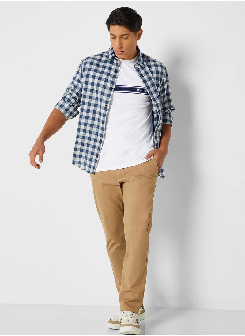 NAUTICA Casual Regular Fit Wrinkle Resistant Shirt
