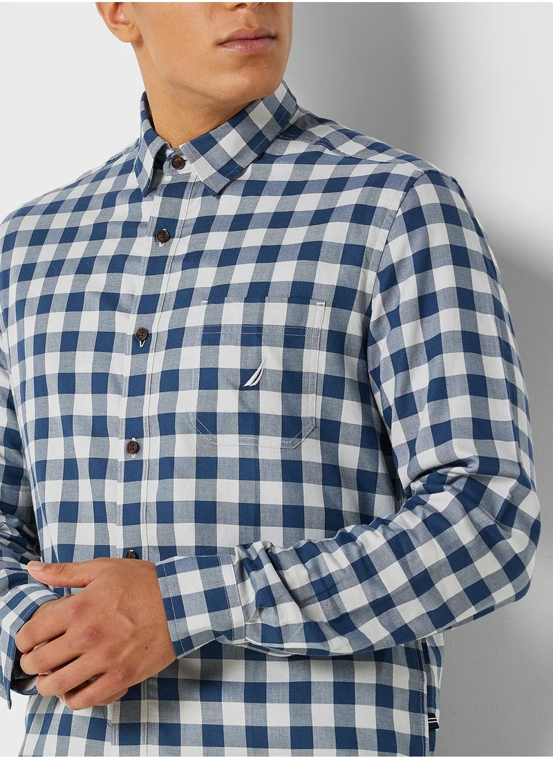 NAUTICA Casual Regular Fit Wrinkle Resistant Shirt