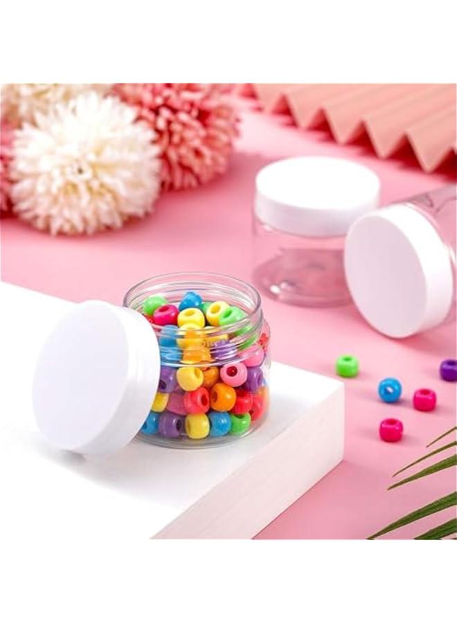 بيوينتي جولة شفافة واسعة الفم مانعة للتسرب وعاء من البلاستيك مع غطاء لتخزين مستحضرات التجميل ، ومنتجات التجميل ، كريم الوجه ، والزيوت الأساسية ، مرهم ، عصامي أو غيرها ، 50 مل - Image 2