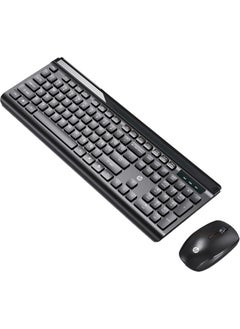 CS500 Wireless Keyboard Mouse 2.4g Wireless Easy to Install Plug and Play Stylish Zafir Modern Design Turkish Q Keyboard - Black Color
