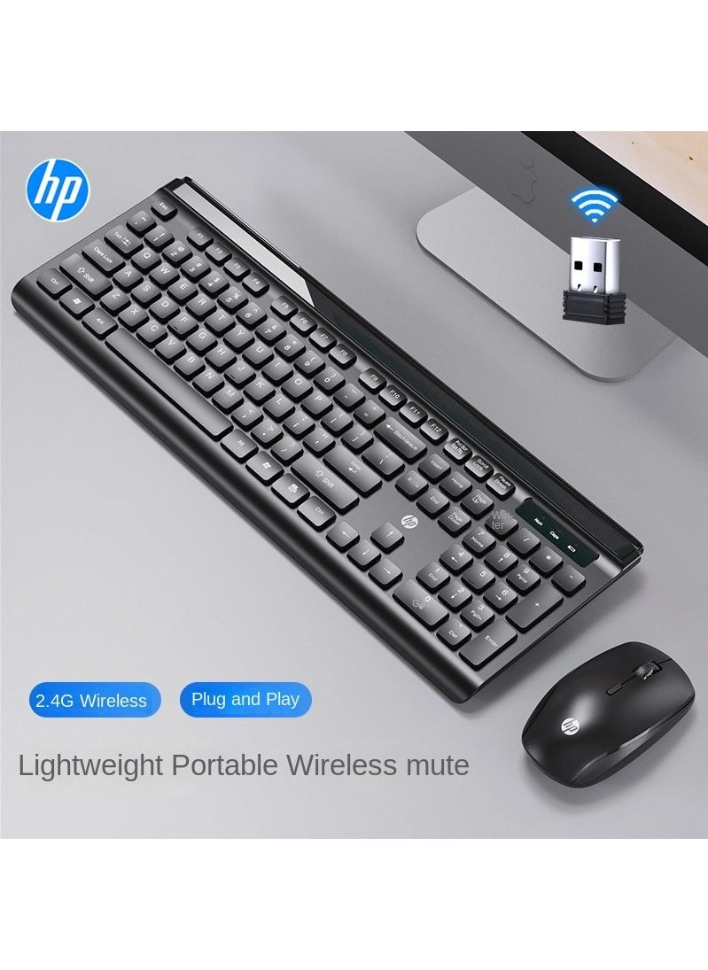 HP - CS500 Wireless Keyboard Mouse 2.4g Wireless Easy to Install Plug and Play Stylish Zafir Modern Design Turkish Q Keyboard - Black Color - Image 1