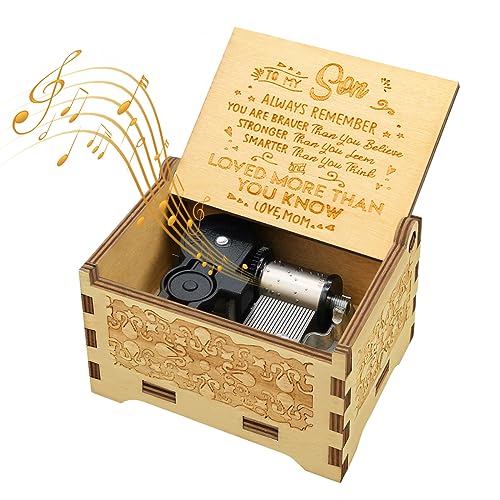 Sooharic Music Box for Son, Gifts from Mom, Unique Gifts for Son, Suitable for Birthday/Christmas/Keepsake - Image 1