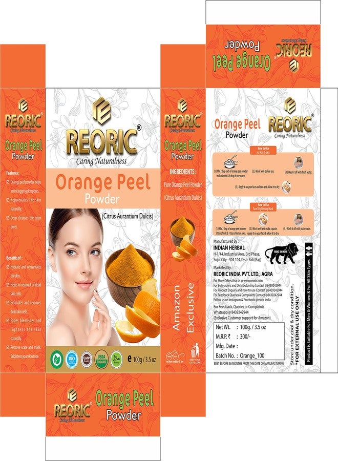 Reoric Pure Rose Powder & Orange Peel Powder for Face | Oil Control | Santra Chilka Powder | Rose Petal Powder | Rosoideae | Rosa Centifolia, Gulab | Skin Treatment Mask (200g, Pack of 2) - Image 4