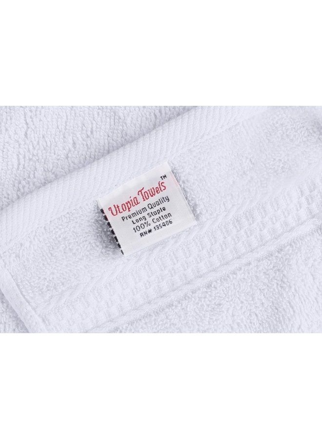 Utopia Towels [12 Pack Premium Wash Cloths Set (12 x 12 Inches) 100% Cotton Ring Spun, Highly Absorbent and Soft Feel Essential Washcloths for Bathroom, Spa, Gym, and Face Towel (White) - Image 5