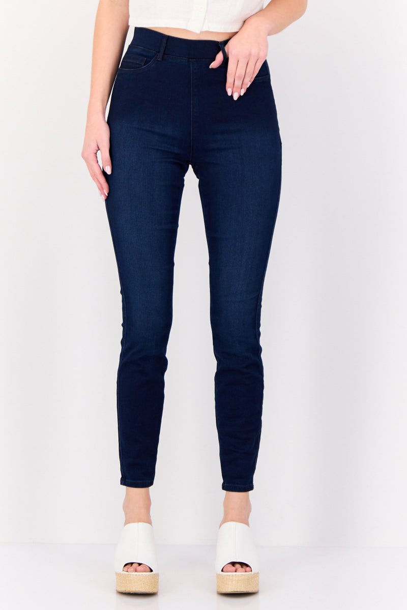 ONLY Only x JDY Women Regular Fit Washed Stretchable Denim Jeans, Dark Blue  - Image 1