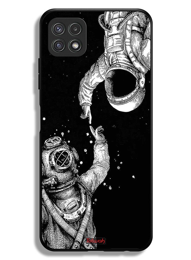 Tolwak Samsung Galaxy A22 5G Protective Case Cover Astronauts - Image 1