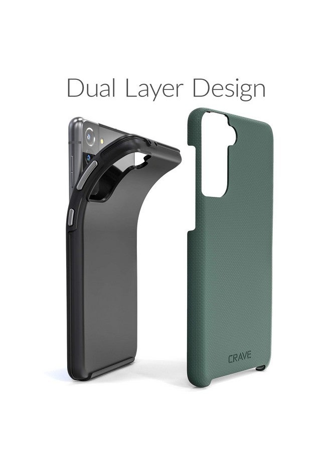 Crave Dual Guard for Galaxy S21+ Case, Shockproof Protection Dual Layer Case for Samsung Galaxy S21 Plus, S21+ 5G (6.7 inch) - Forest Green - Image 4