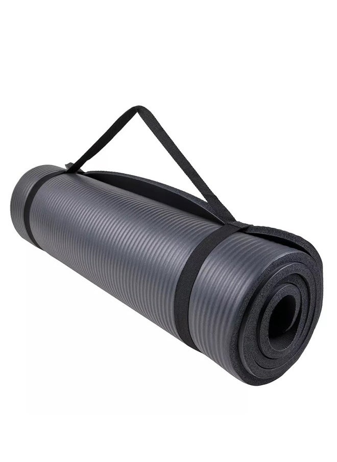 Go Fitness GoFit Fitness Yoga Mat with Carry Strap - Gray (9.5mm) 