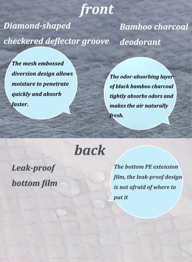 Generic S/M/L Pet Urine Pads Bamboo charcoal urine pads Disposable pet urine pads Pet training mats Odorless activated carbon Thickened Absorbs water quickly Keep dry Impermeable  - Image 5