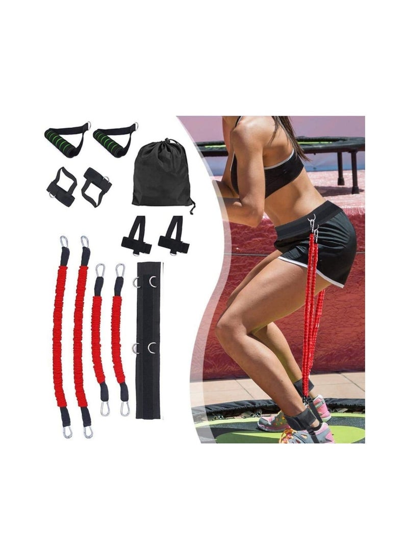 KH  - Resistance Bands SetExercises Leg Waist and Arm with 4 Resistance Bands for Boxing Bouncing Strength Training Equipment - Image 1
