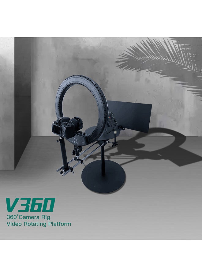 DF DIGITALFOTO - V30 360° Spinning Camera Rig Video Rotating Platform Metal Material Photography Turntable for Filmmakers & Videographers - Image 1