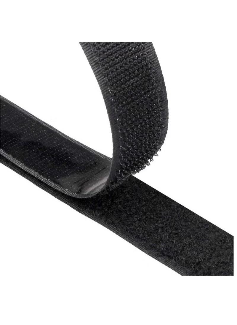Depend Hook And Loop Tape, Self Adhesive Sticky Heavy Duty Tape Reusable Double Sided Roll Strength Velcro Heavy-Duty Stick On Tape-Black(5M)  - Image 1