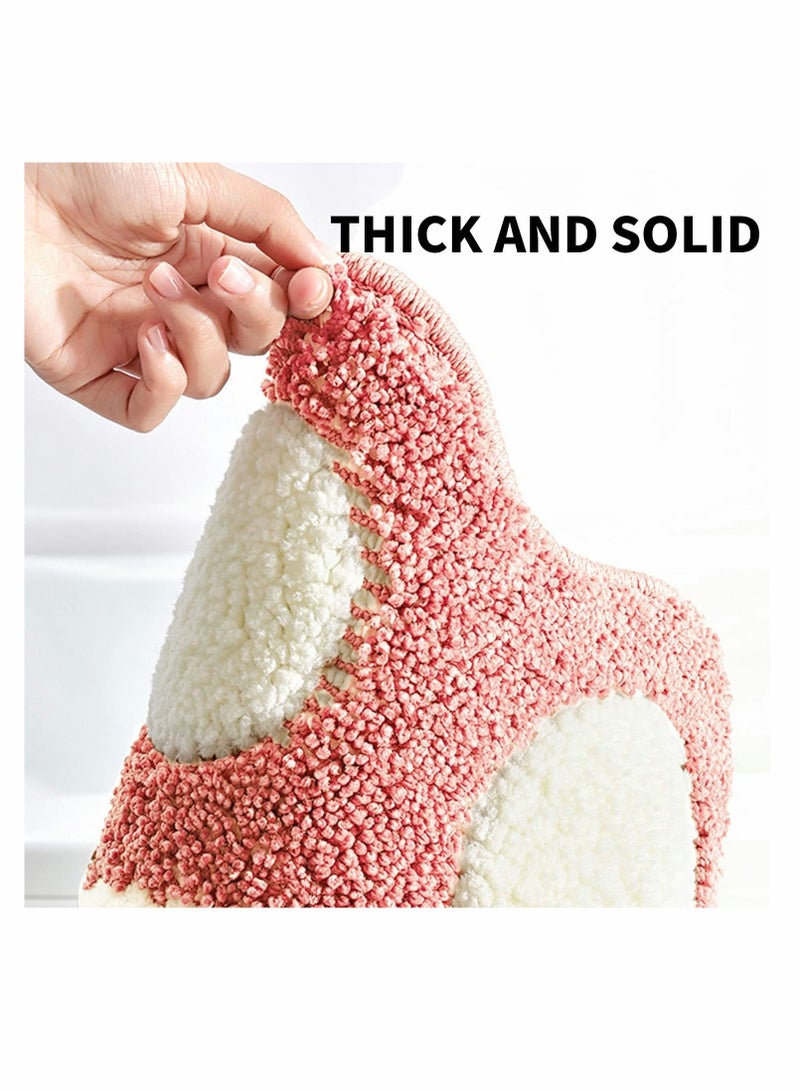 Pink Fun Bathroom Rug Non-Slip Washable Chic Cute Cat Paws Feet Shaped Soft Bath Rugs Mat Machine Wash Carpet for Bedroom Tub Shower and Indoor Decorative Home Entrance Doormat - Image 3