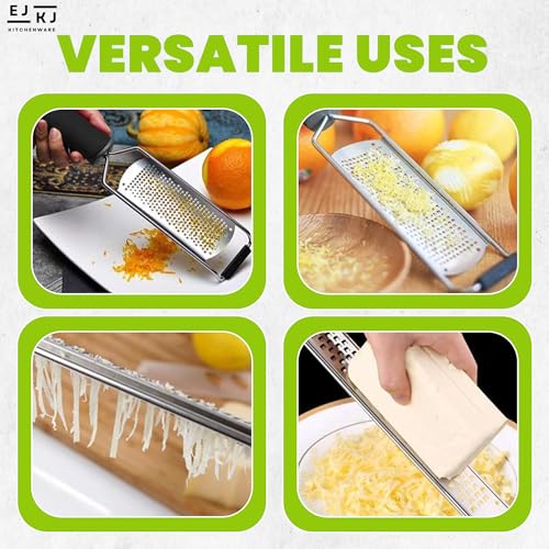 EJKJ Kitchenware Stainless Steel Ultra Fine Cheese Grater Great for Hard Cheeses, Chocolate, Nutmeg, and Lemon Zest - EJKJ Kitchenware - Image 4