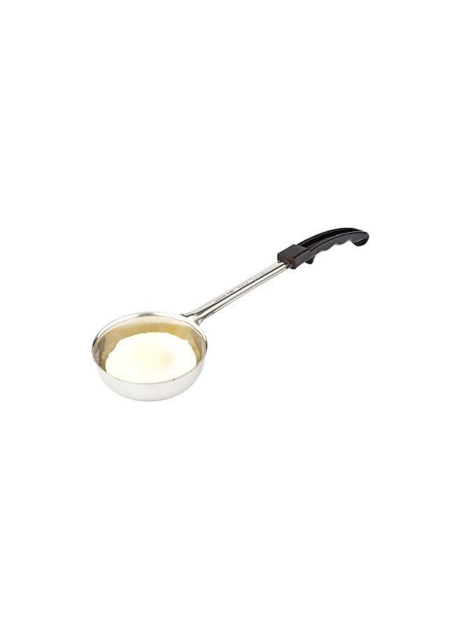 S-TOP Met Lux 6 Ounce Portion Ladle, 1 Perforated Portion Serving Spoon - Black Handle, Dishwashable, Stainless Steel Slotted Serving Utensil, Multipurpose, For Serving Pasta - Image 2