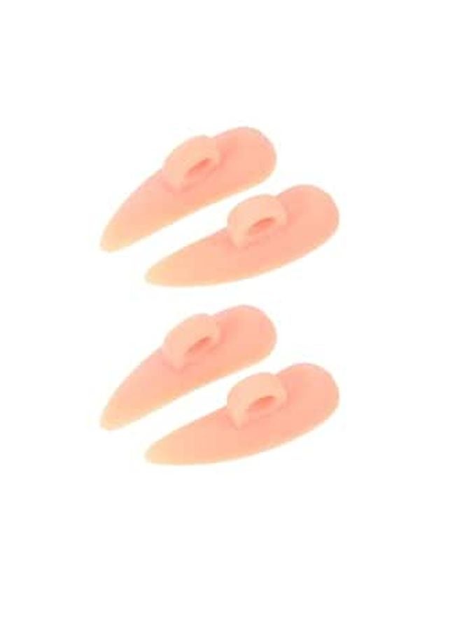 Skin Tone Gel Toe Separators 4pcs Bunion Hammertoe Relief Protective Pads For Foot Alignment - Image 1