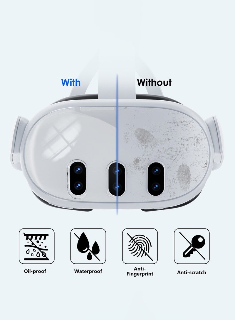 Meta Quest 3 Accessories Four-Piece Protective Kit with Lens Protector and VR Device Accessories - Image 2