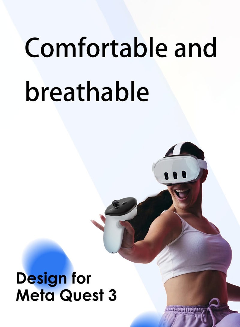 Meta Quest 3 Accessories Four-Piece Protective Kit with Lens Protector and VR Device Accessories - Image 5