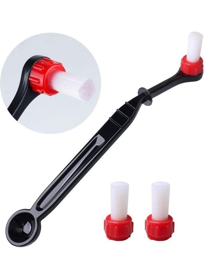 NIBEMINENT 2 Replaceable Brush Heads Coffee Cleaning Tool Multicolour - Image 1