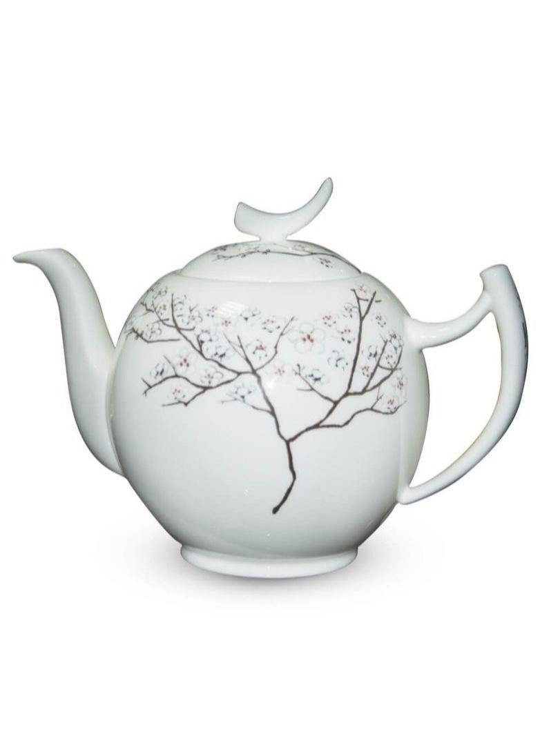 Tealand Microwave Safe Heat Resistant and Freezer Safe Smooth Surface  Ice Cherry Teapot 1 liter 