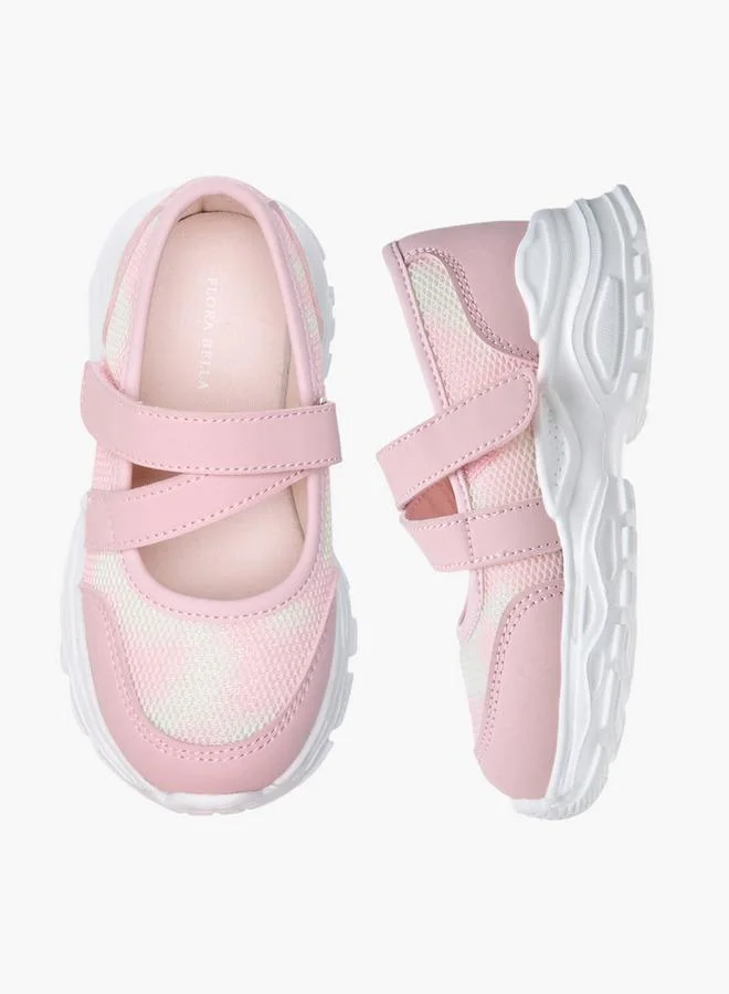 فلورا بيلا من شو إكسبرس حذاء ماري جين بنقشة مع إغلاق بشريط لاصق