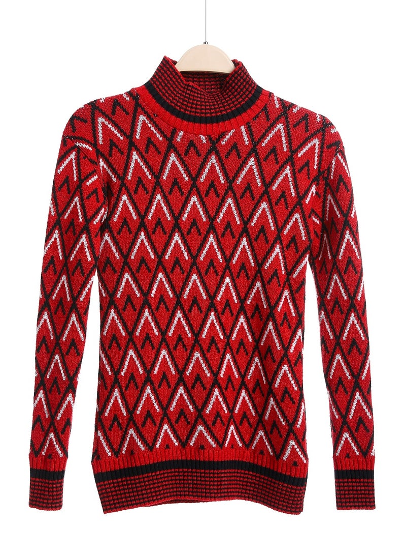 Caesar Girls Wool Pullover With Mutlicolour Design  - Image 1