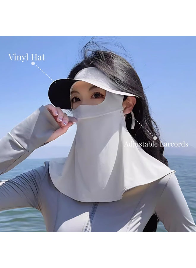 Mijioceon Sun Protection Integrated Face Mask Sun Hat with Extended Neck Protection Summer UV Protective Cycling Outdoor Wear for Women - Image 2