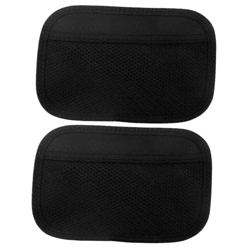 2Pcs Black Mesh Car Storage Bag Organizer for Phone Wallet and Accessories - Image 2