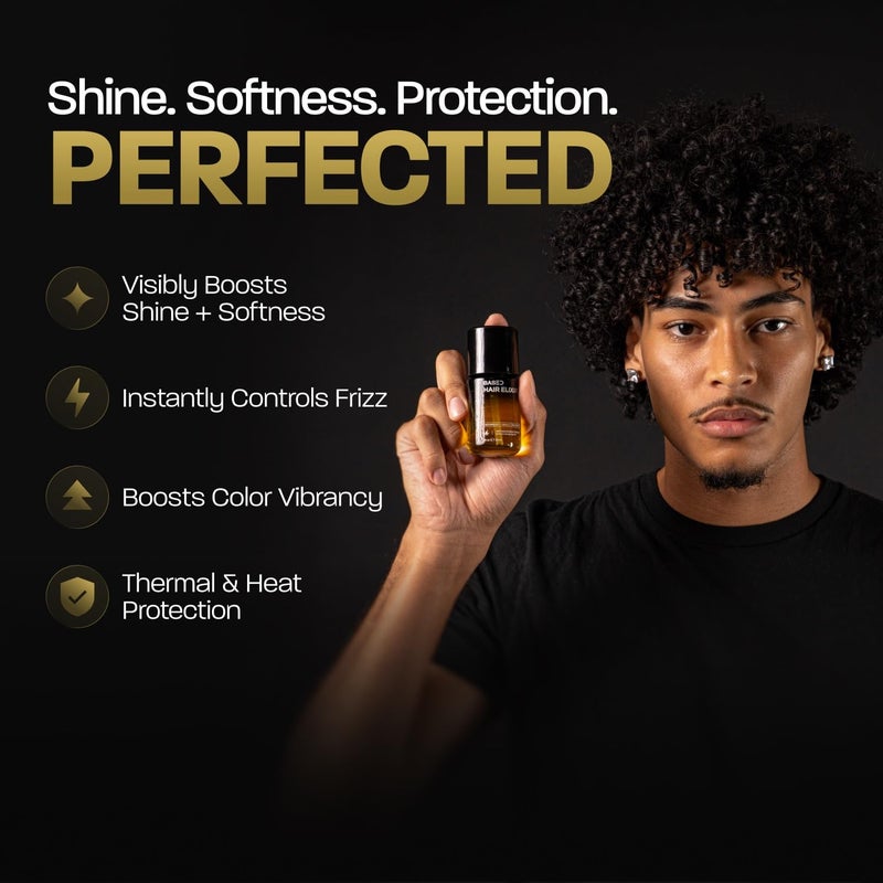 Based Bodyworks BASED Hair Elixir - Weightless Shine Serum with Heat Protection, Controls Frizz & Flyaways, Nourishes with Meadowfoam & Mongongo Oils, Non-Toxic Formula for All Hair Types (1 Fl Oz, Pack of 1) - Image 2