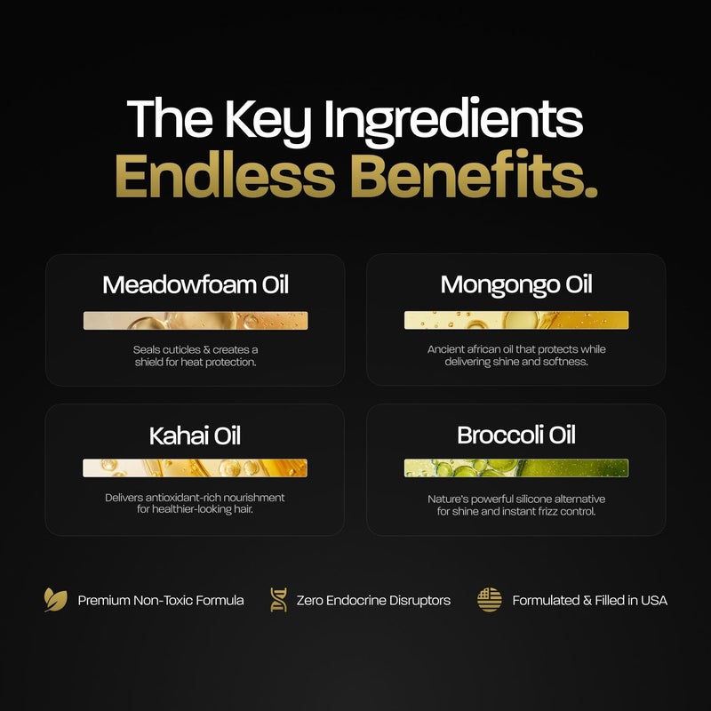 Based Bodyworks BASED Hair Elixir - Weightless Shine Serum with Heat Protection, Controls Frizz & Flyaways, Nourishes with Meadowfoam & Mongongo Oils, Non-Toxic Formula for All Hair Types (1 Fl Oz, Pack of 1) - Image 5