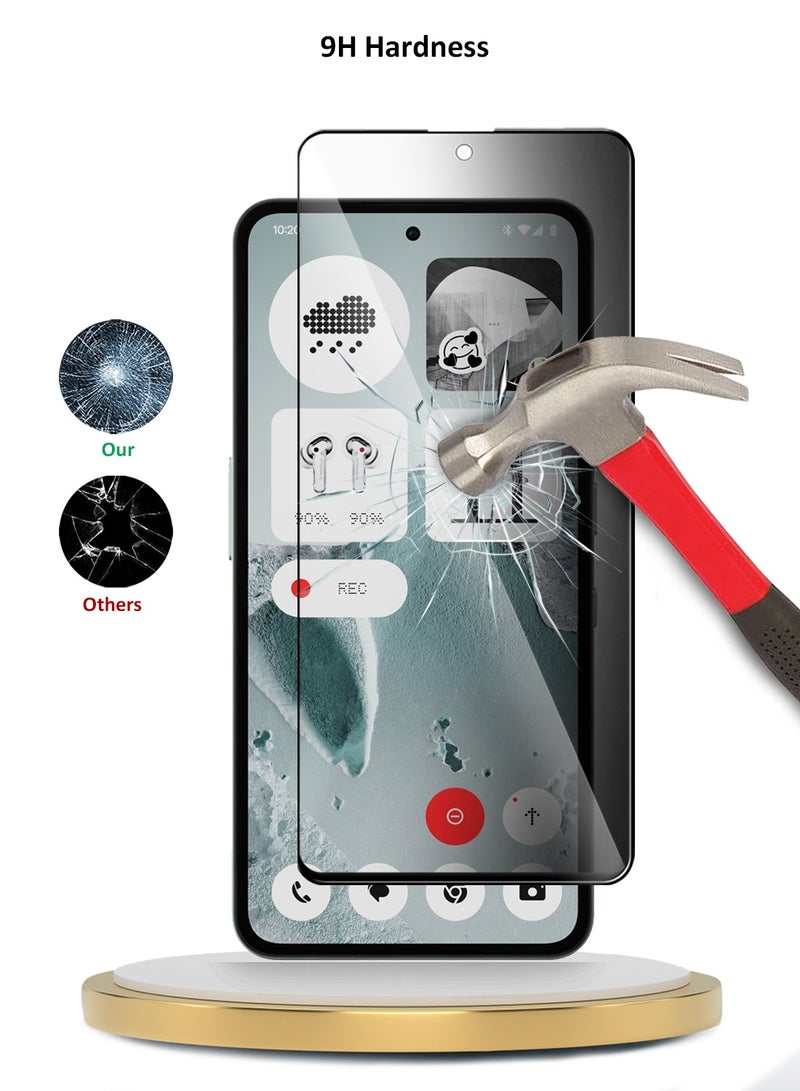 Wtech Nothing CMF Phone 2 Pro 5G 2025 Premium E2E Series Privacy Full Glue Full Cover Tempered Glass Screen Protector (MSGECP) - Clear/Black - Image 3