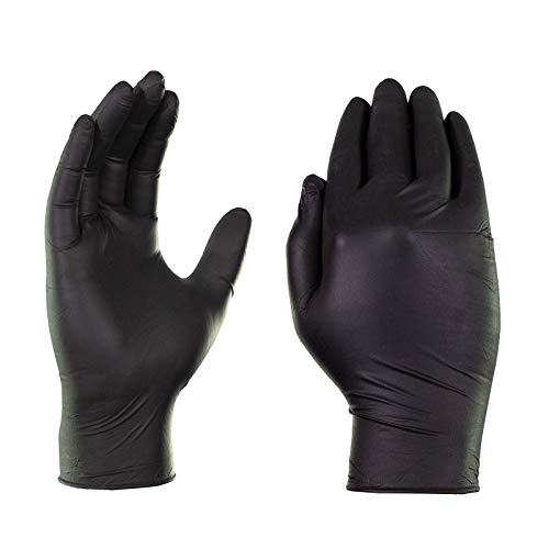 AMMEX Black Nitrile Exam Gloves, Box of 100, 3 Mil, Size Large, Latex Free, Powder Free, Textured, Disposable, Non-Sterile, Food Safe, ABNPF46100BX - Image 2