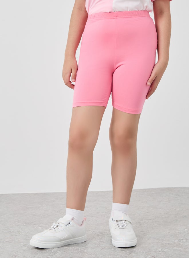 Styli Girls Color Block Short Sleeve T-Shirt and Shorts Set - Image 5