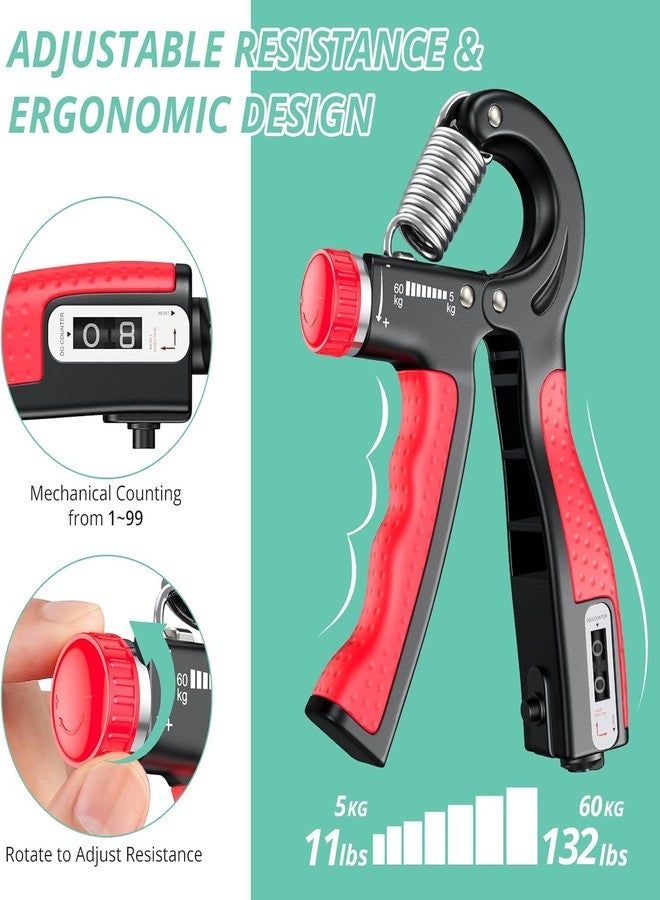 ELISCO Hand Grip Workout Strengthener, Adjustable Hand Gripper for Men & Women for Gym Workout Hand Exercise Equipment to Use in Home for Forearm Exercise, Finger Power Gripper - Image 3