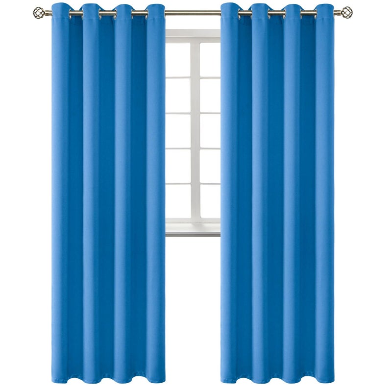 BGment Room Darkening Curtains 95 Inches Long - Grommet Thermal Insulated Drapes Window Treatment Curtains for Bedroom  2 Panels  52 x 95 Inch  Classic Blue - Image 1